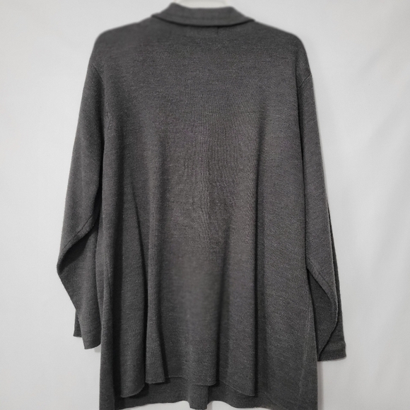 designs & co Lane Bryant Gray Button Up Wool Blend Cardigan Sweater 18/20 Plus - Picture 2 of 3